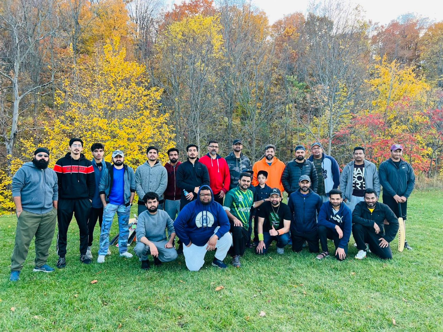 Outdoor Autumn Cricket Team